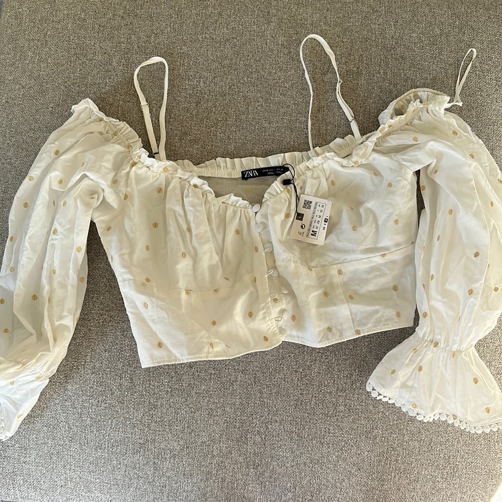 Zara off the shoulder top size M